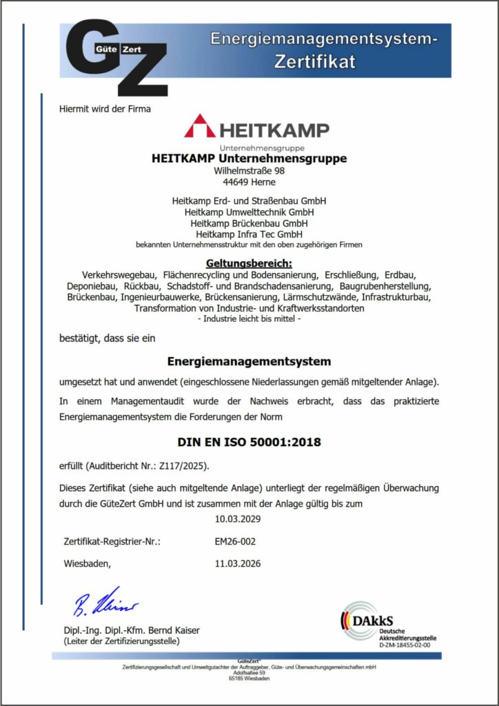 Energiemanagement DIN EN ISO 50001 HEITKAMP Unternehmensgruppe
