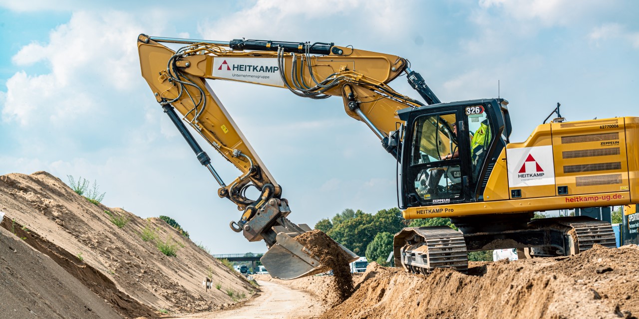 Enormer Baufortschritt an der A40 bei Duisburg