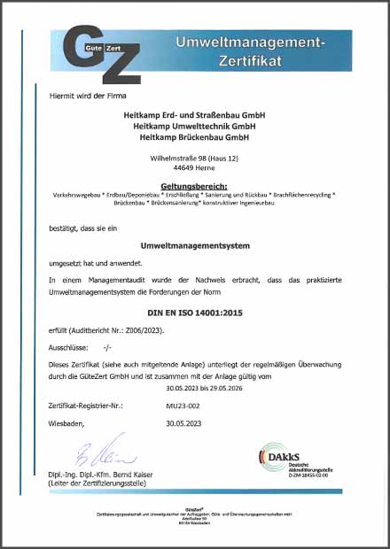 Umweltmanagementsystem DIN EN ISO 14001:2015